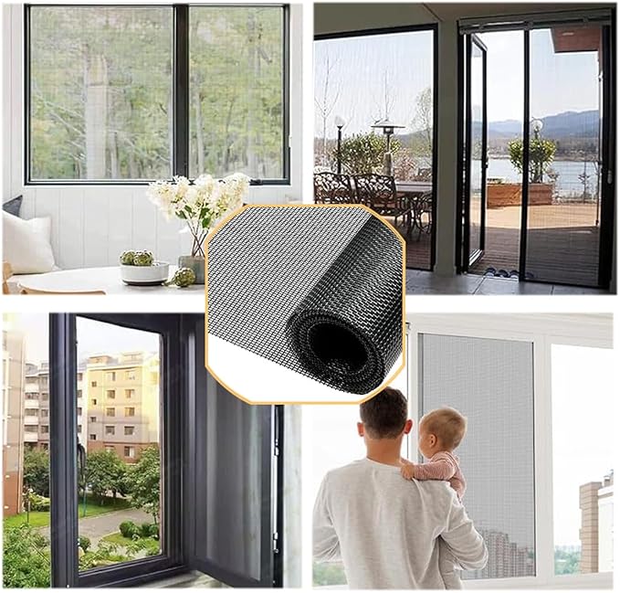 48inch*100ft Window Screens Replacement, Cuttable Fiberglass Roll Screens Door