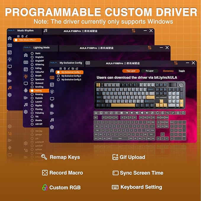 AULA F108 PRO - Wireless Mechanical Keyboard