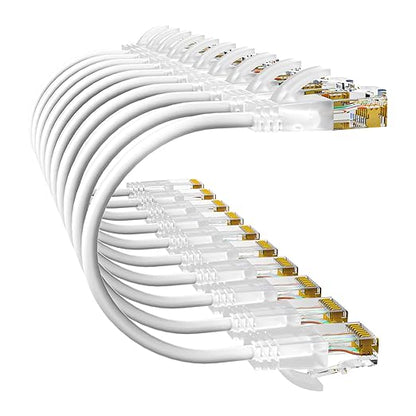 Cat6a Patch Cables 0.5ft Slim, Cat6 Ethernet Patch Cable Pure Copper, Flexible