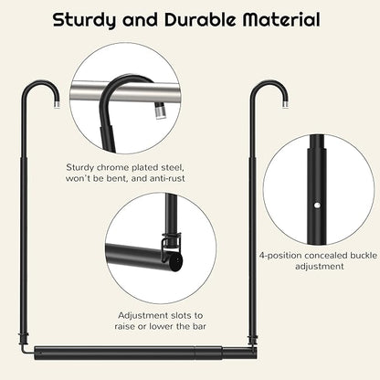 Hanging Closet Rod Adjustable Width Height Closet Rods