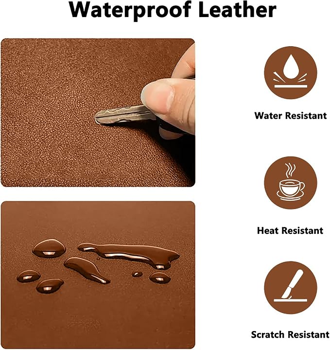 PU Leather Desk Pad Protector Gaming Mouse Pad Non Slip Desk Mat