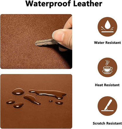PU Leather Desk Pad Protector Gaming Mouse Pad Non Slip Desk Mat
