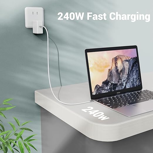 2FT USB 4 Cable, 240W Short C Cable Fast Charging, 40Gbps High Speed Data