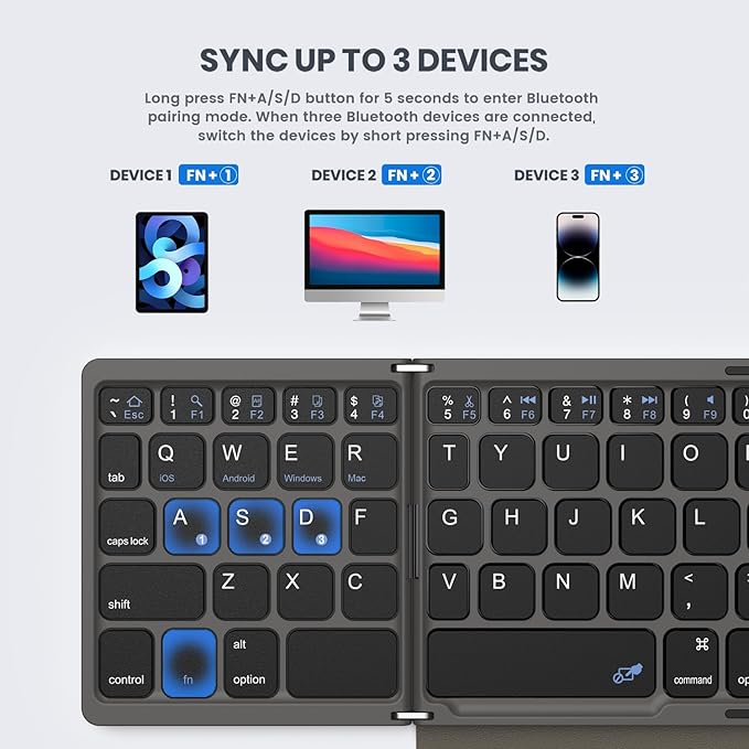 Foldable Bluetooth Keyboard