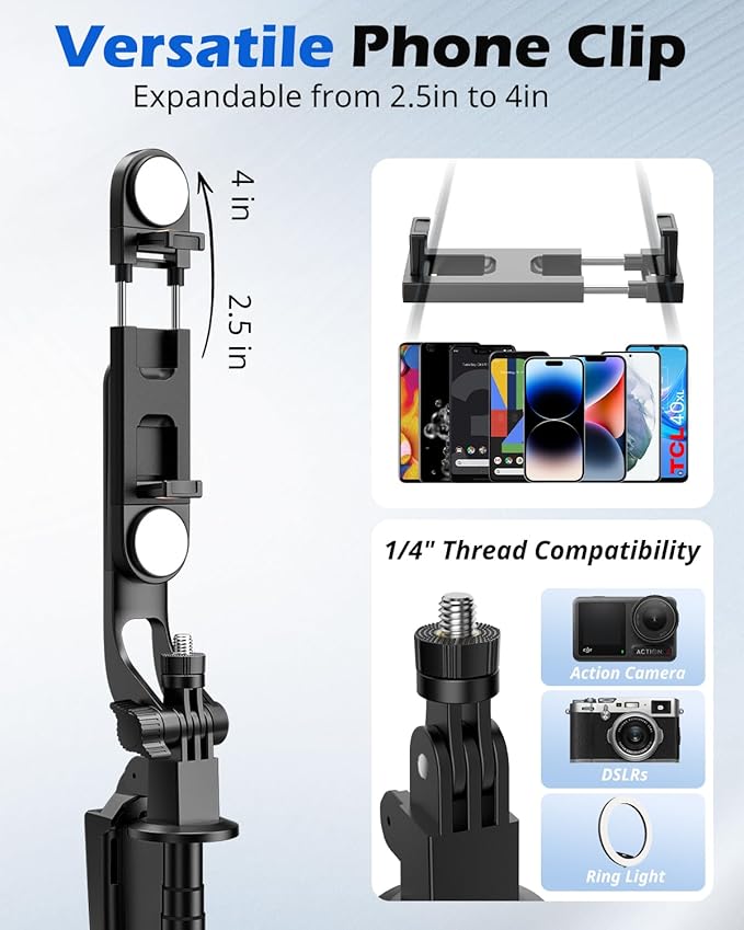 UBeesize 64'' Extendable Phone Tripod & Selfie Stick