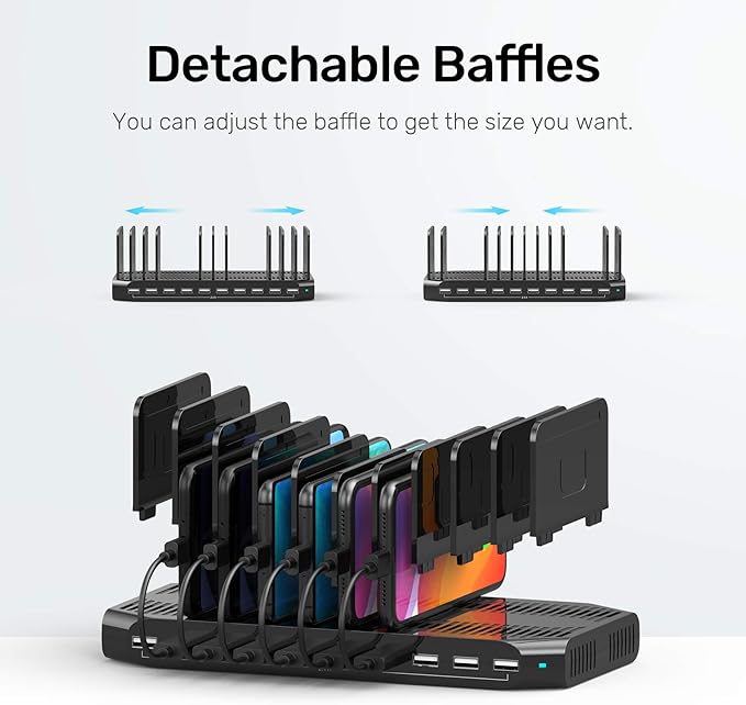 【10PCS】 Unitek Multi Charging Station, 10-Port USB Charger