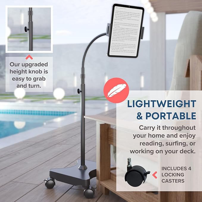 LEVO Adjustable Height Floor Stand on Wheels