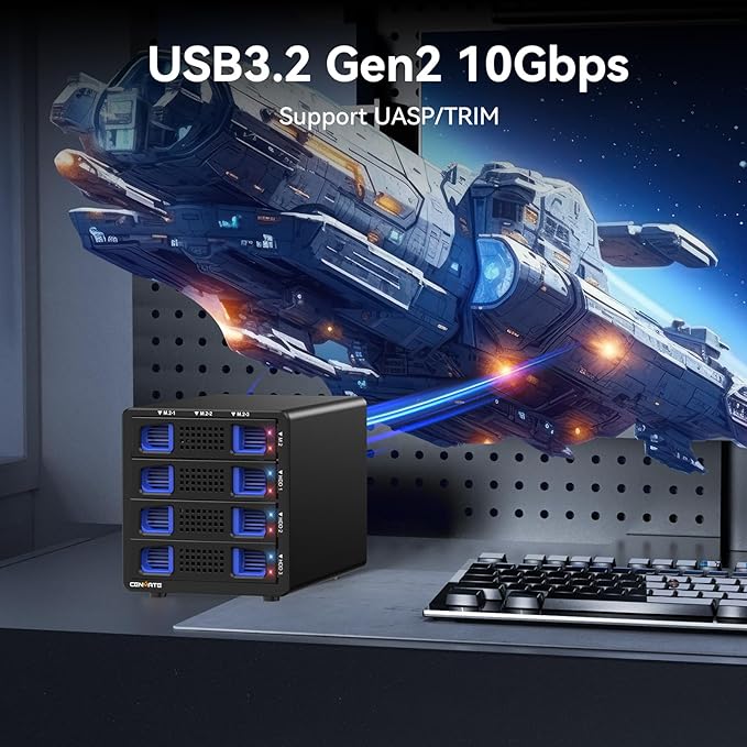 Hybrid 3*2.5/3.5" SATA HDD/SSD+3* M / B+M Key M.2 NVMe Enclosure
