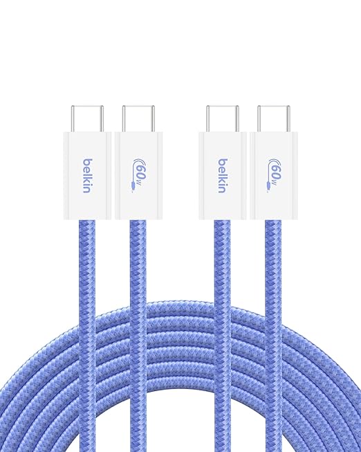 Belkin USB C to USB C Cable 2-Pack, 60W