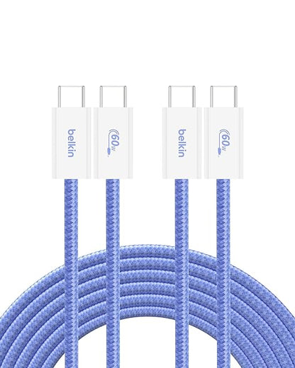 Belkin USB C to USB C Cable 2-Pack, 60W