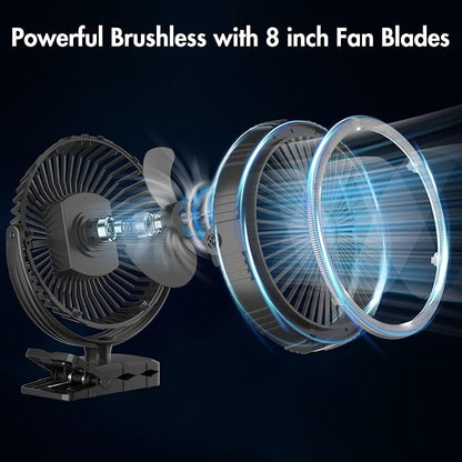 Camping Rechargeable Fan, Battery Operated