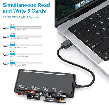 xD-Picture Card Reader USB 3.0, 7-in-1 Memory Card Reader/Adapter
