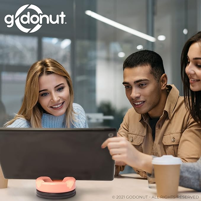 GoDonut – Phone Stand 360 Swivel – Cell Phone Holder + iPad Stand Desk Organizer