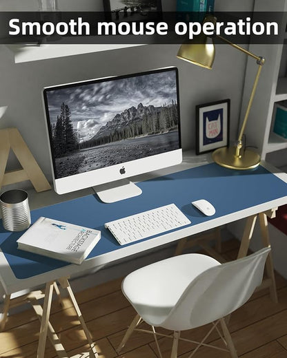 Leather Desk Pad Protector, Large Desk Mat, Mouse Pad, Non-Slip PU Leather Desk