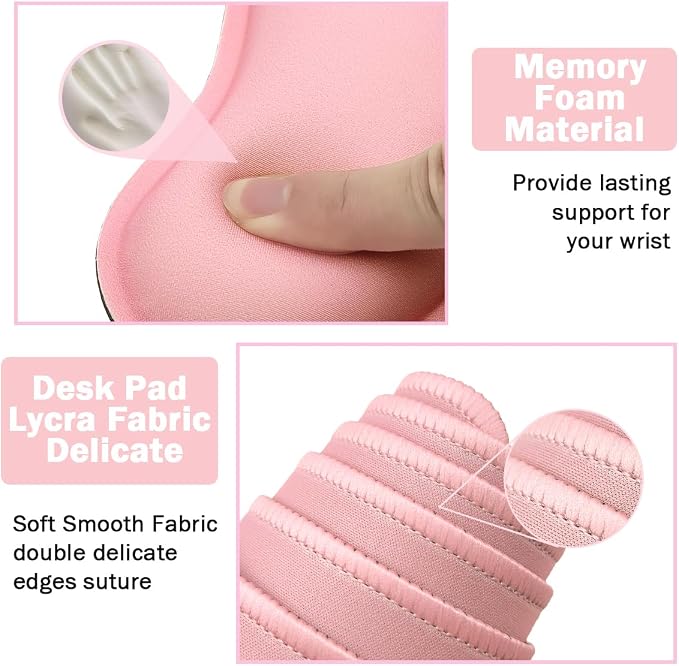 4-in-1 Large Gaming Mouse Pad, Keyboard Wrist Rest Pad & Wrist Support Mousepad
