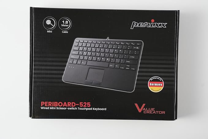 Perixx PERIBOARD-525 US, Wired Mini USB Keyboard