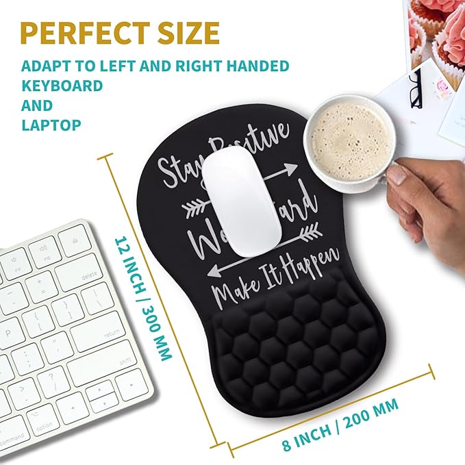 Hokafenle Ergonomic Mouse Pad Wrist Support, Wrist Rest Mousepad