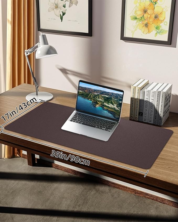 Non-Slip Desk mat, PULeather Desk Pad Protector, Office Desk Mat, Large Mouse