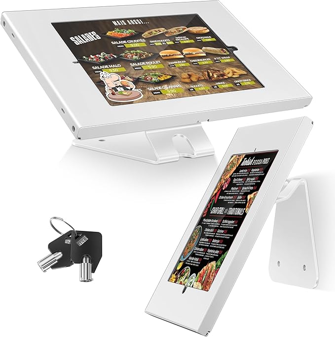AboveTEK Anti-Theft Tablet Stand – iPad Locking & Security Stand, Countertop &