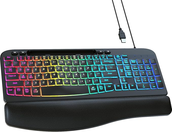 Ergonomic Backlit Keyboard