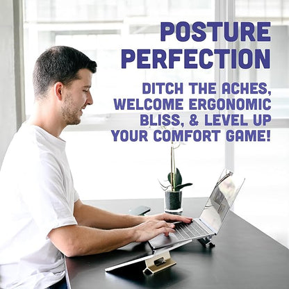 Steepy Low Profile Laptop Stand 3 Height Adjustable Computer Stand Lightweight