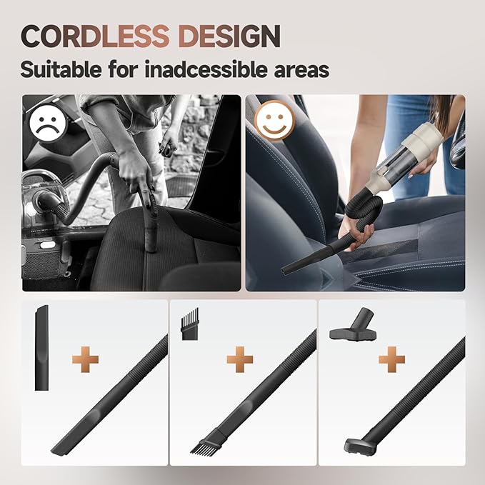 Car Vacuum, Handheld Car Vacuum Cleaner Cordless