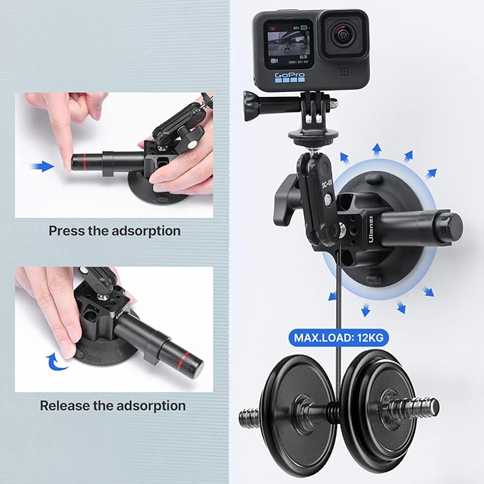 Suction Cup Mount for Action Cameras iPhone