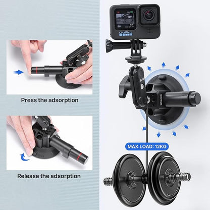 Suction Cup Mount for Action Cameras iPhone