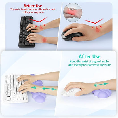 Cloud Wrist Rest Keyboard, Cloud Keyboard Wrist Pad Set