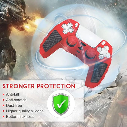 SIKEMAY Anti-Slip PS5 Controller Skin, Soft Thicken Non-Slip Studded Silicone