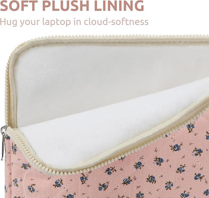 Puffy Laptop Sleeve 13-15.6 Inch Cute Quilted Laptop Protective Case Padded
