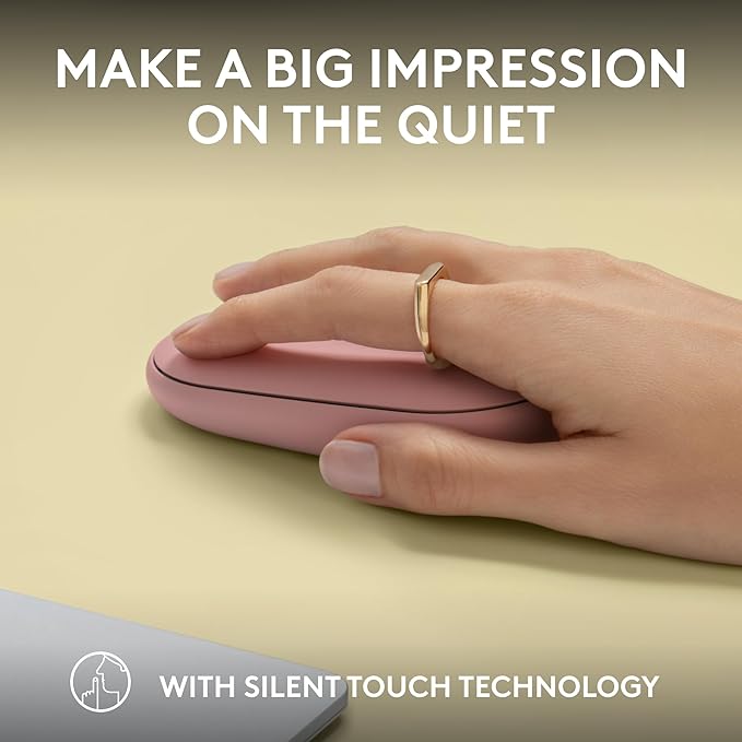 Logitech Pebble Mouse 2 M350s Slim Bluetooth Wireless Mouse, Lightweight