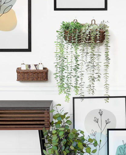 AceList Wall Hanging Basket, Boho Style Hand-Woven Hanging Storage Baskets