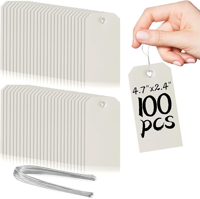 100 Pieces Plastic Shipping Tags