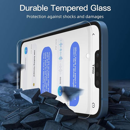NEW'C 3 Pack Privacy for iPhone 13 Mini Screen Protector, Enhanced 28-Degree