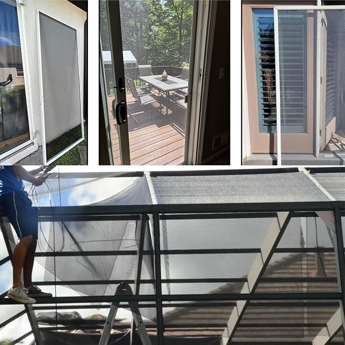48inch*100ft Window Screens Replacement, Cuttable Fiberglass Roll Screens Door