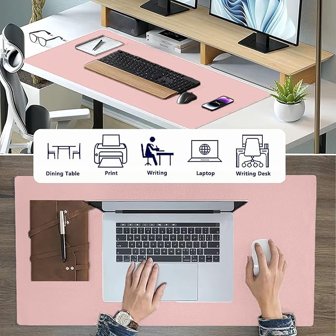 PU Leather Desk Pad Protector Gaming Mouse Pad Non Slip Desk Mat