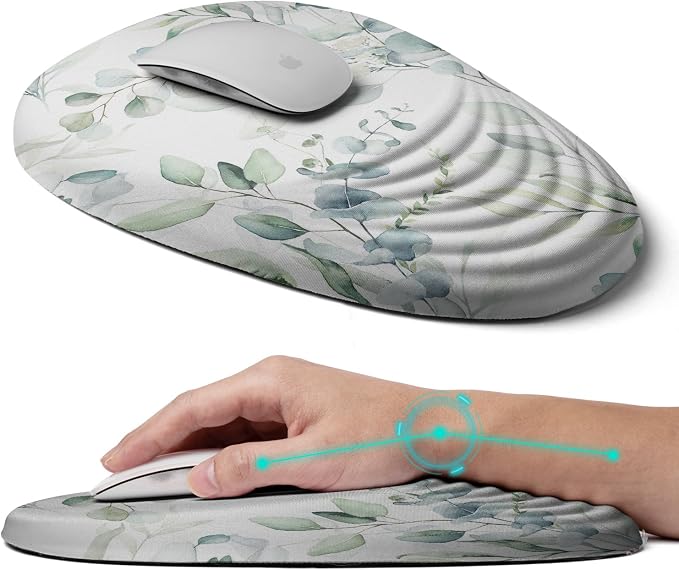 Ergonomic Mouse Pad with Wrist Rest Support, Mousepad Relief Carpal Tunnel Pain