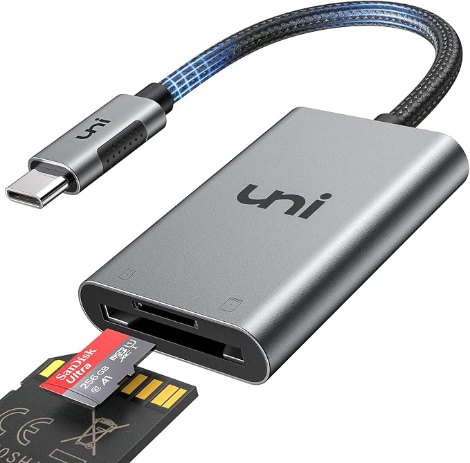 uni USB C SD Card Reader, Sturdy Micro SD Card Adapter, High-Speed USB Type C