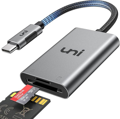 uni USB C SD Card Reader, Sturdy Micro SD Card Adapter, High-Speed USB Type C