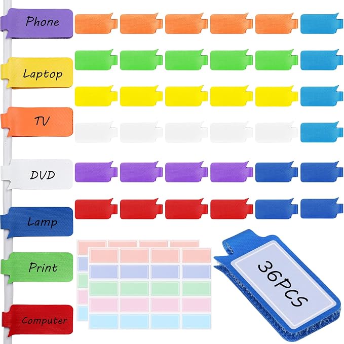 36Pcs Large Cable Labels