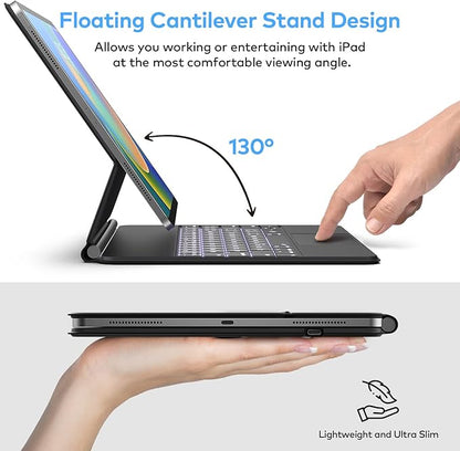 Keyboard Case for iPad Air 13 and iPad Pro 12.9 inch 6th / 5th / 4th / 3rd