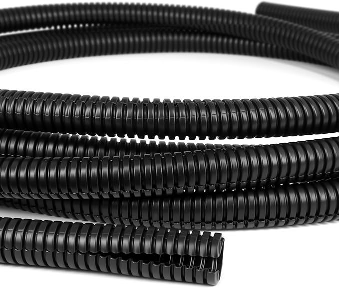Split Wire Loom Tubing, 25ft Cord Protectors from Pets No Chew, Flexible Wire