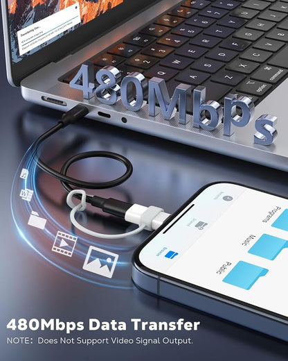 MoKo Lightning to USB C Adapter 2Pack, NOT