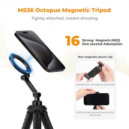 K&F Concept Flexible Tripod, Magnetic Flexible Phone Stand