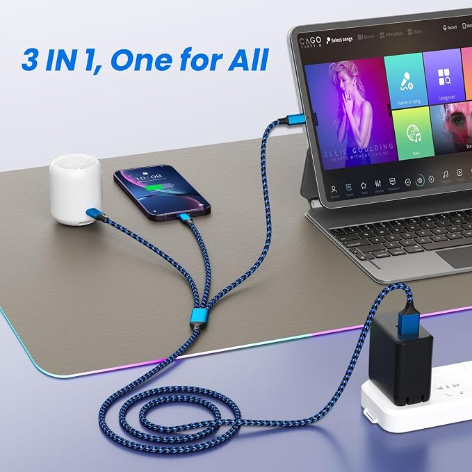 Multi Charging Cable, 3 in 1 Charging Cable
