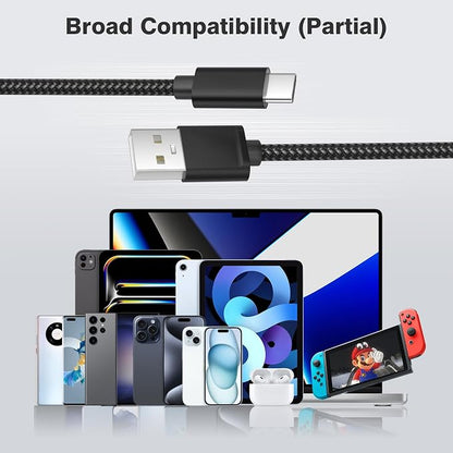 Elebase for Airpods 4 USB C Charger Cable 3 Pack 1.5/3.3/6.6FT, Type C Charging