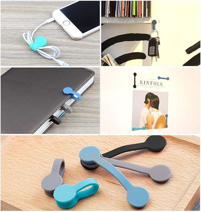 Viaky 6 Packs Magnet Wire Winder Straps