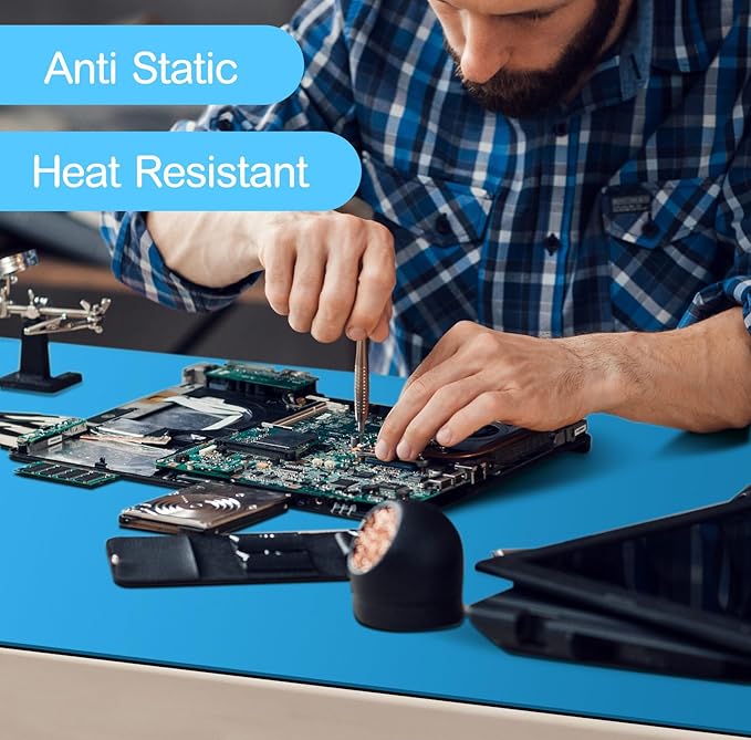 Anti-Static Mat Kits Includes Heat Resistant ESD Mats Anti Static Wrist Straps