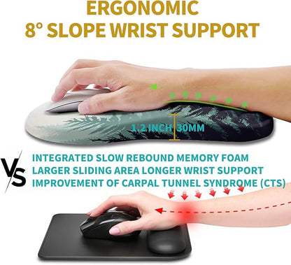 Hokafenle Ergonomic Mouse Pad Wrist Support, Wrist Rest Mousepad